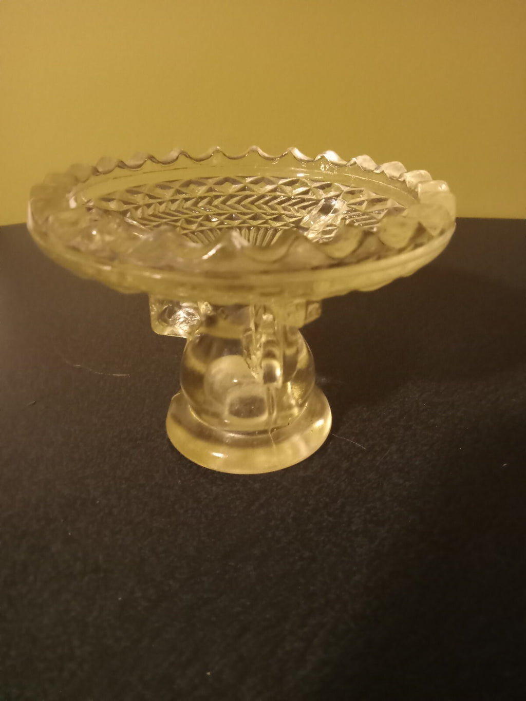 Vintage Clear Glass Taper Candle Holders – Set of 2 – 4.25" Tall