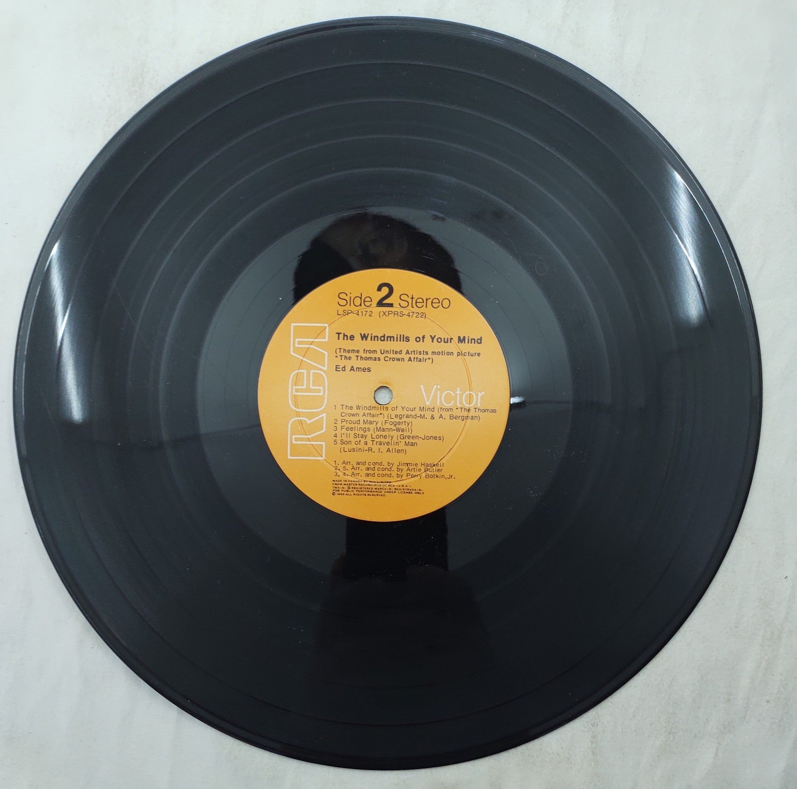 Ed Ames – The Windmills of Your Mind LP Stereo RCA Victor LSP-4172 Canada