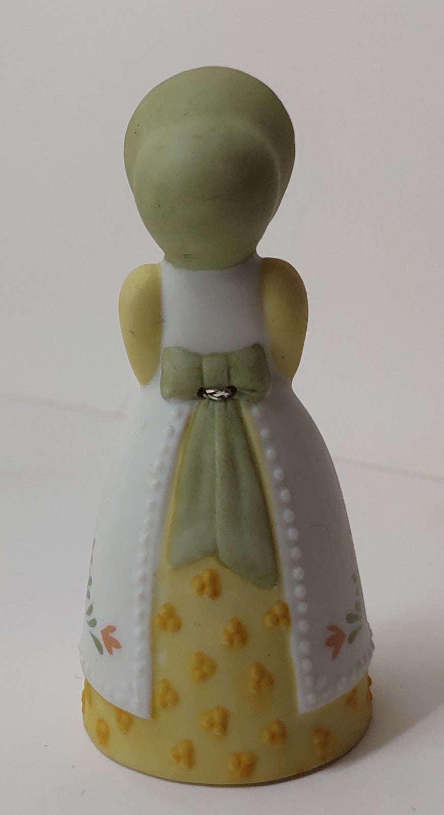 Avon 1986 Porcelain Bell: Country Girl with Bonnet & Flowers
