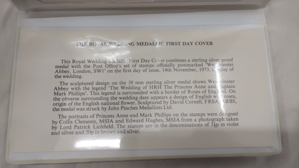 1973 Royal Wedding Medallic First Day Cover - Princess Anne & Mark Phillips