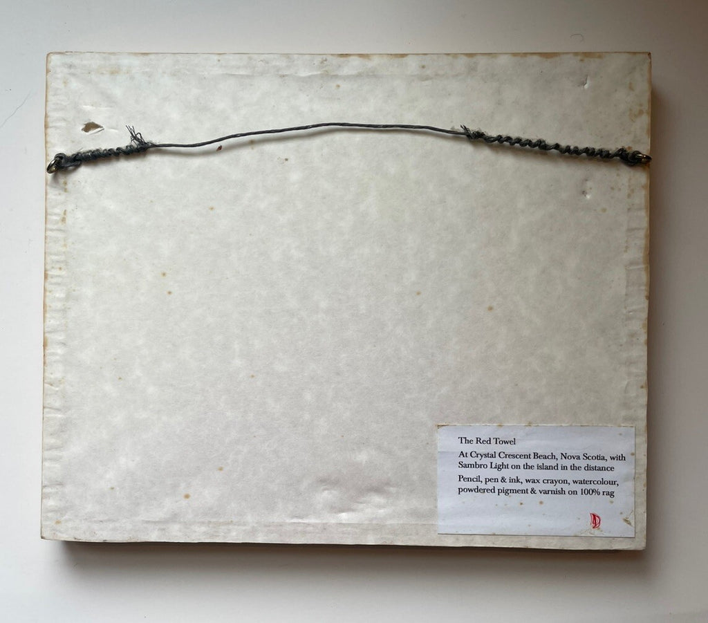 Mixed Media Artwork – Crystal Crescent Beach, Nova Scotia, Original Framed