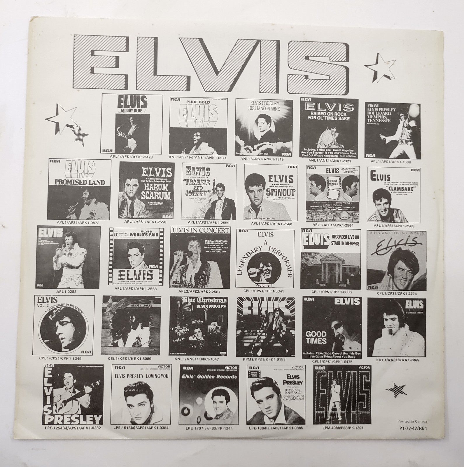 Elvis Presley "The wonderful world of Christmas" 1976 vinyl record VG+ Canada