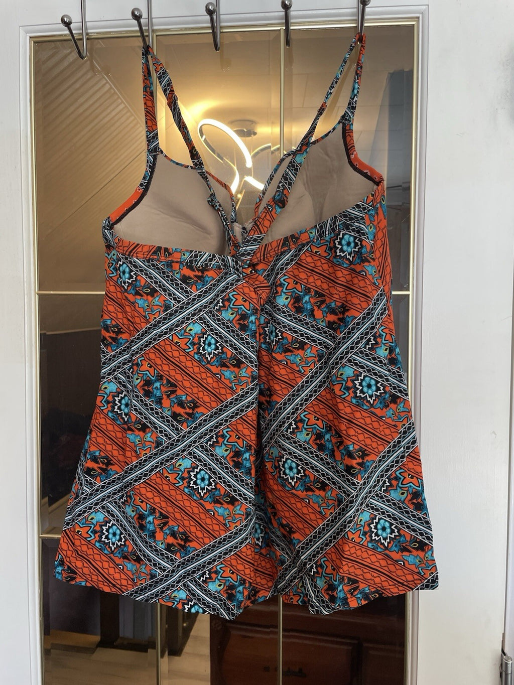 Cacique Swim Top 40D Black Underwire Bra Bikini Plus Size Swimwear Hook