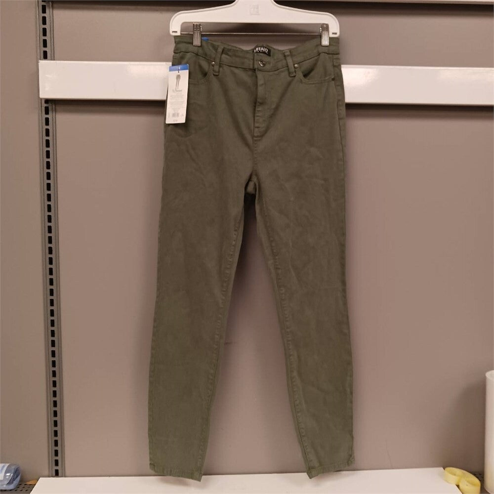 Buffalo David Bitton Green Skinny Pants Sz 10 NWT High Rise Stretch Casual