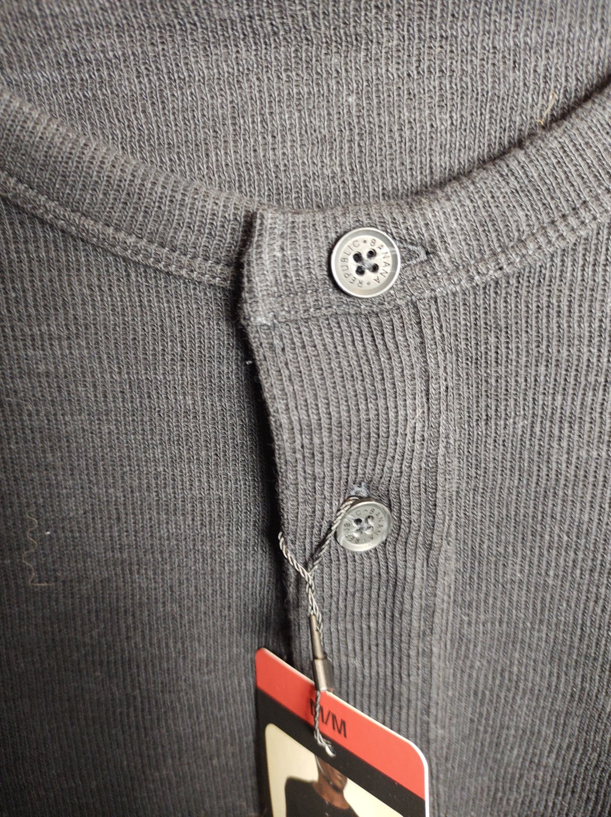 Banana Republic Men’s Black Long Sleeve Henley Shirt Cotton Casual NWT