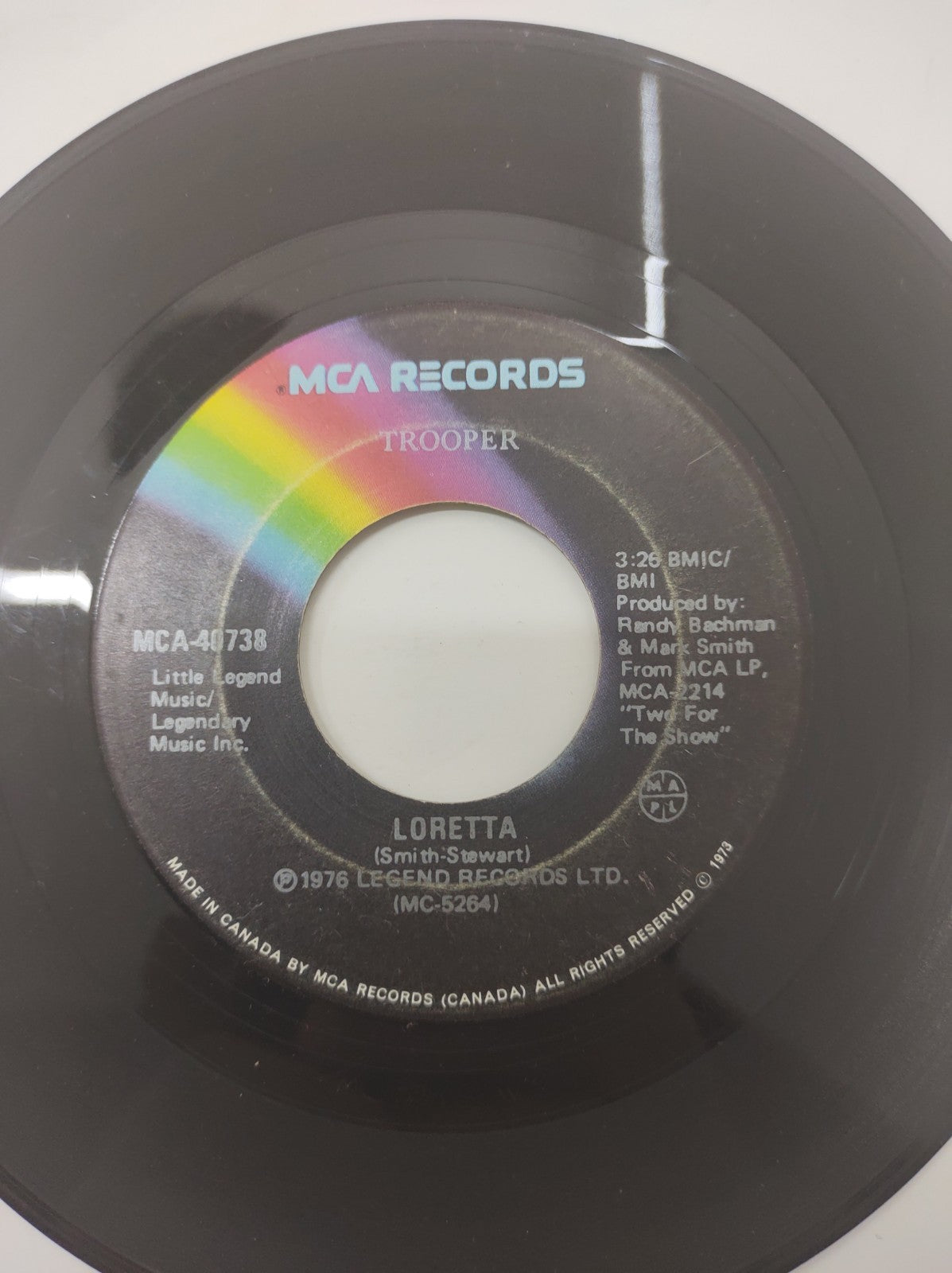 Trooper We’re Here for a Good Time 7" 45 Vinyl Single MCA MCA-40738