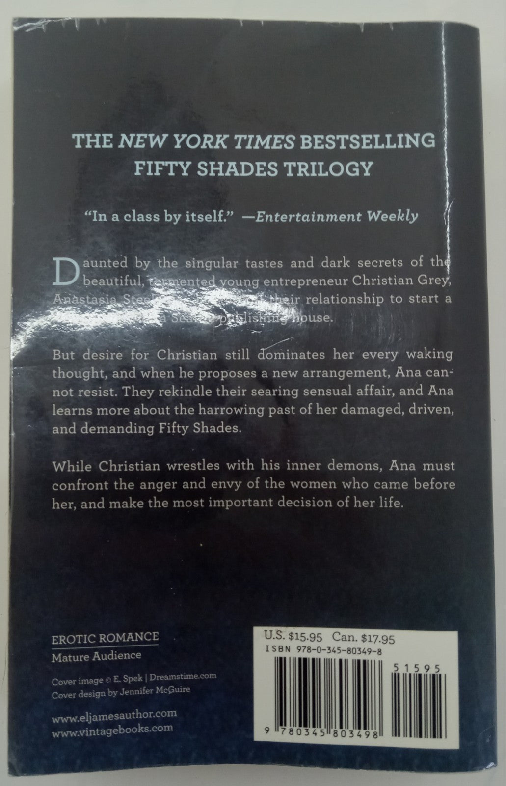 Fifty Shades Darker by E. L. James – VG+ Romance & Erotica Book Two