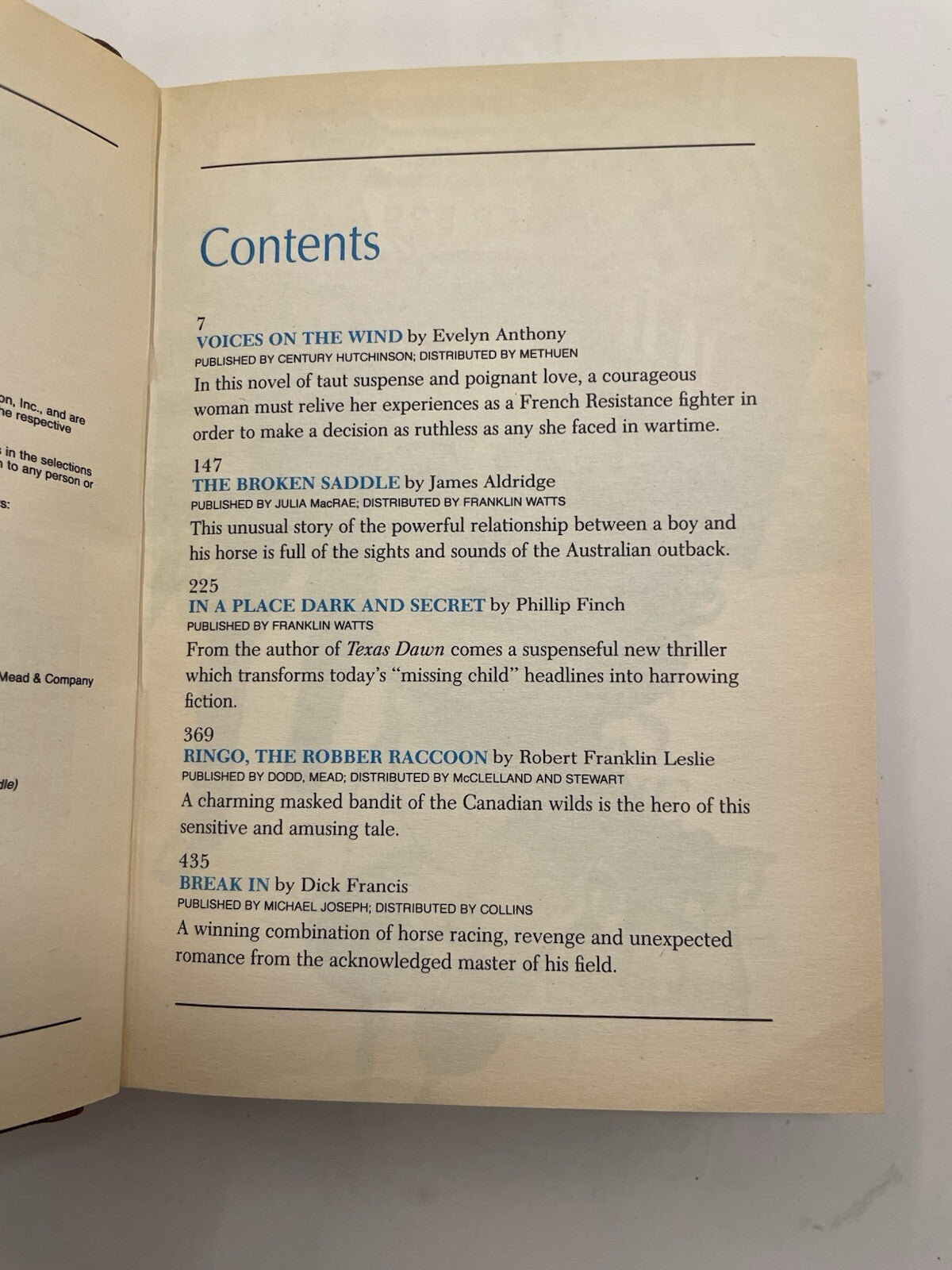 Reader’s Digest Condensed Books 1st Ed 1986 Leather Bound w/ Gilt Edges - NM