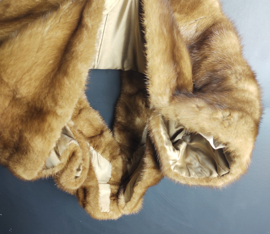 Wilfred Rousseau Montreal Mink Bolero Jacket Vintage Real Fur Cropped Pullover