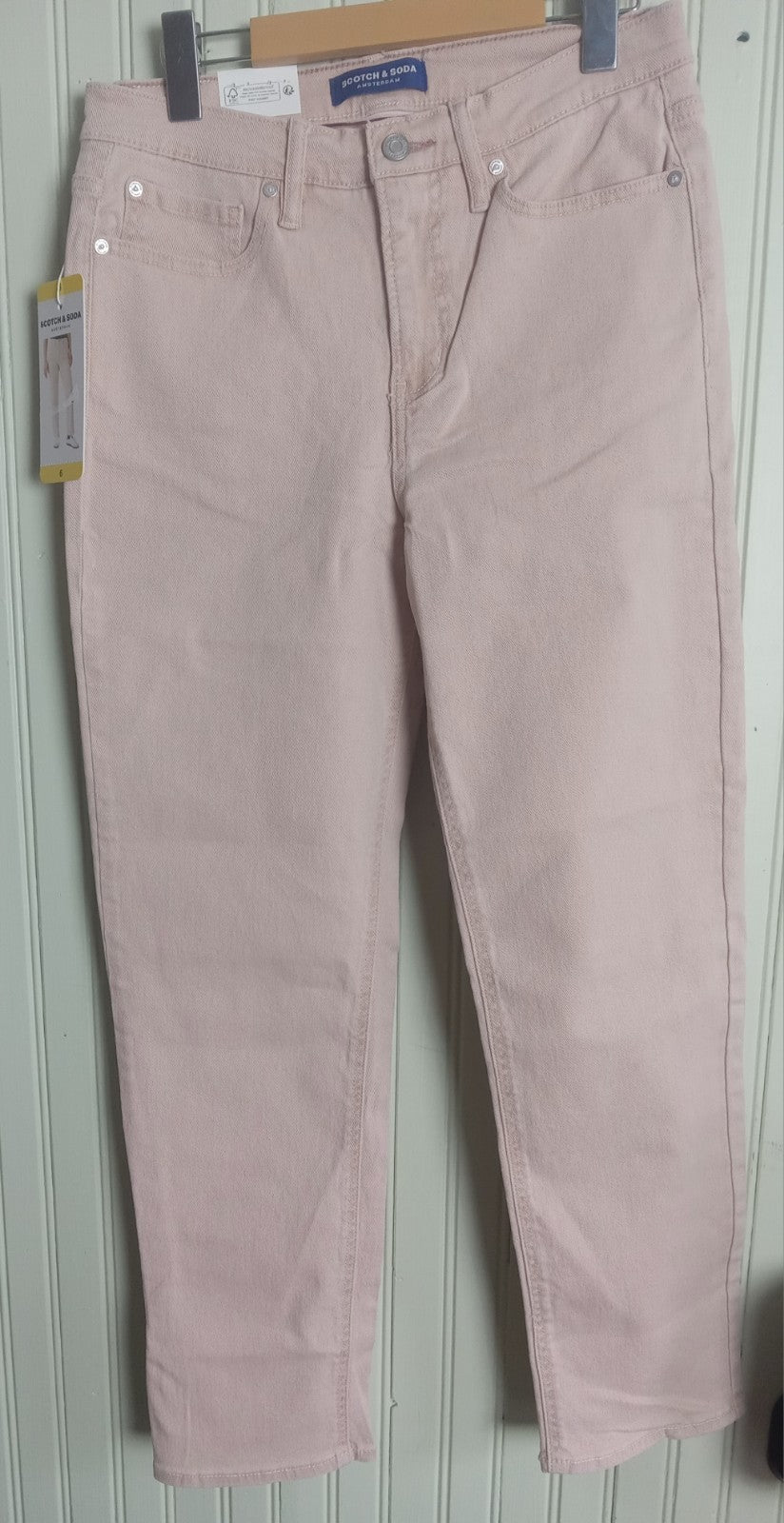 NWT Women’s Scotch & Soda Pink High Rise Slim Jeans Size 6 – Trendy Denim