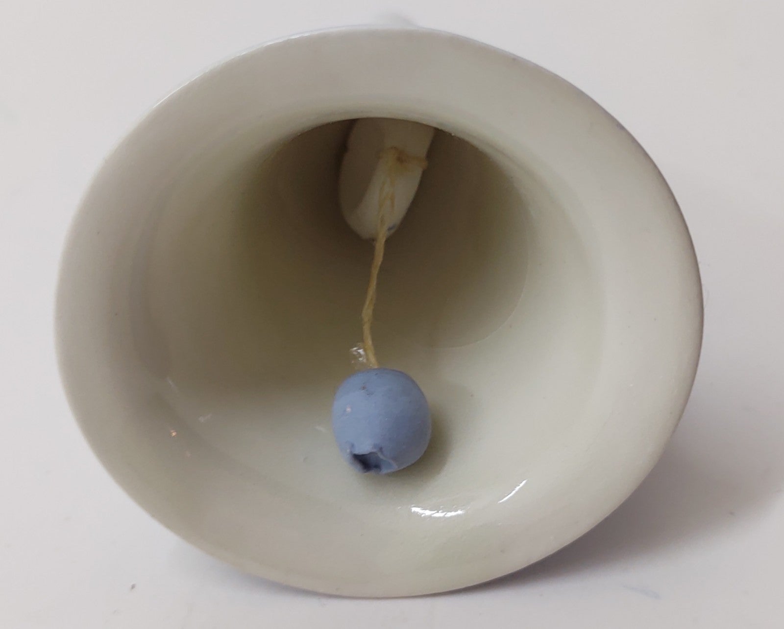 Vintage Blueberry Ceramic Hand Bell, Porcelain Collectible Decorative Bell