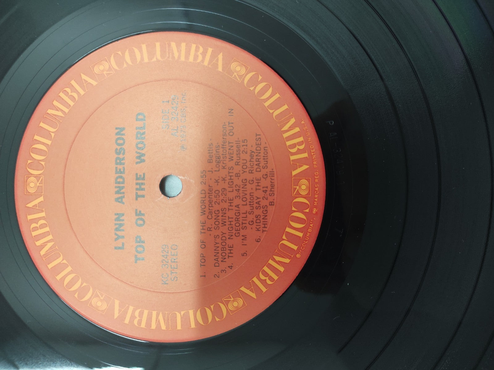 Lynn Anderson – Top of the World LP 1973 Columbia KC-32429