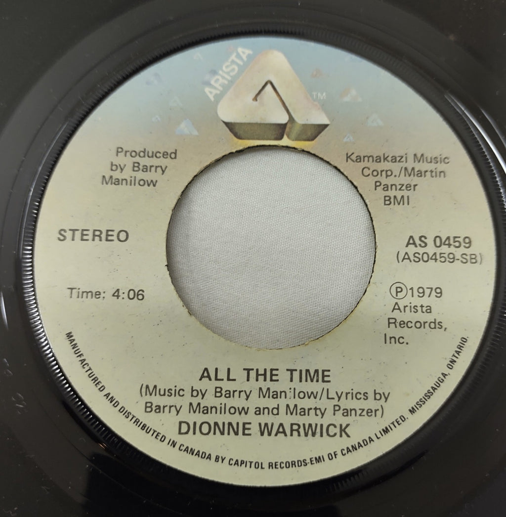 Dionne Warwick - Déjà Vu / All The Time 7" Vinyl 45 RPM (AS 0459)