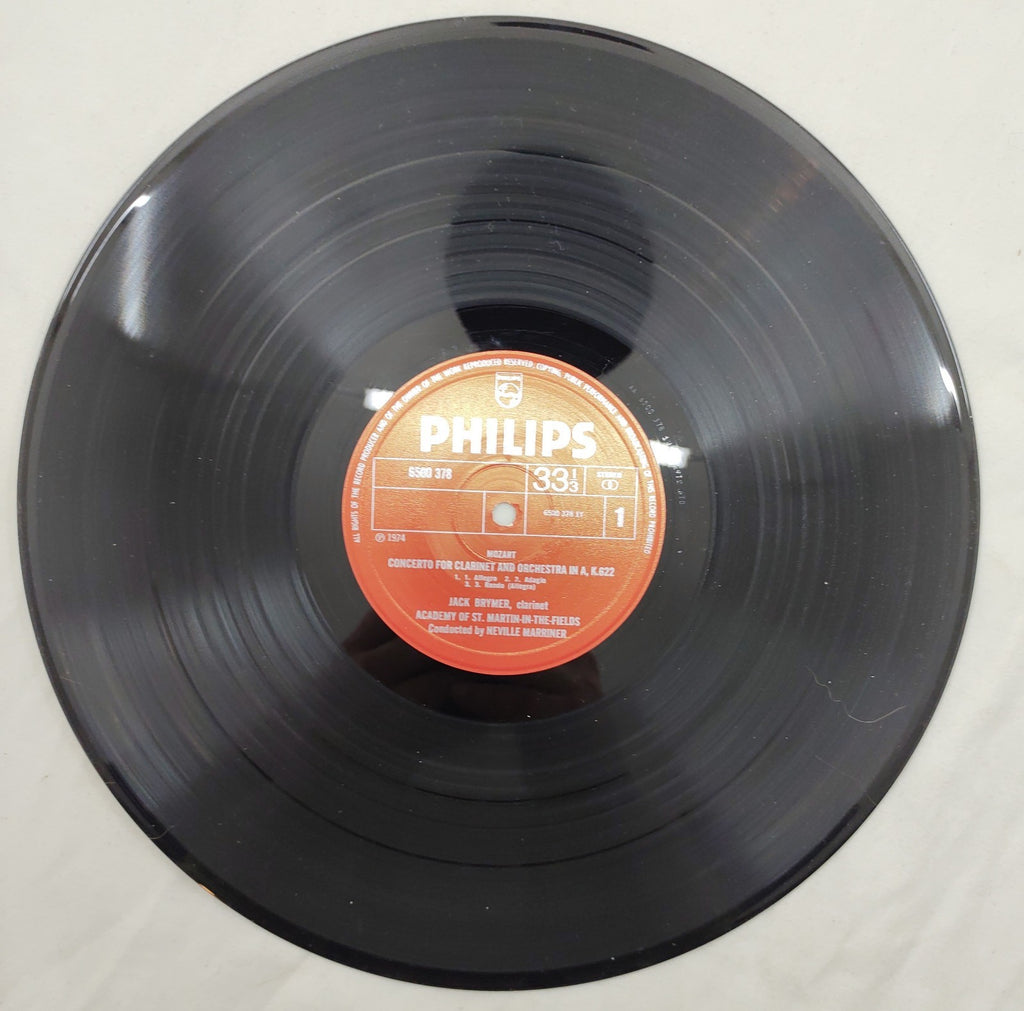 Mozart – Clarinet Concerto K.622 Brymer Marriner Philips 6500 378 LP