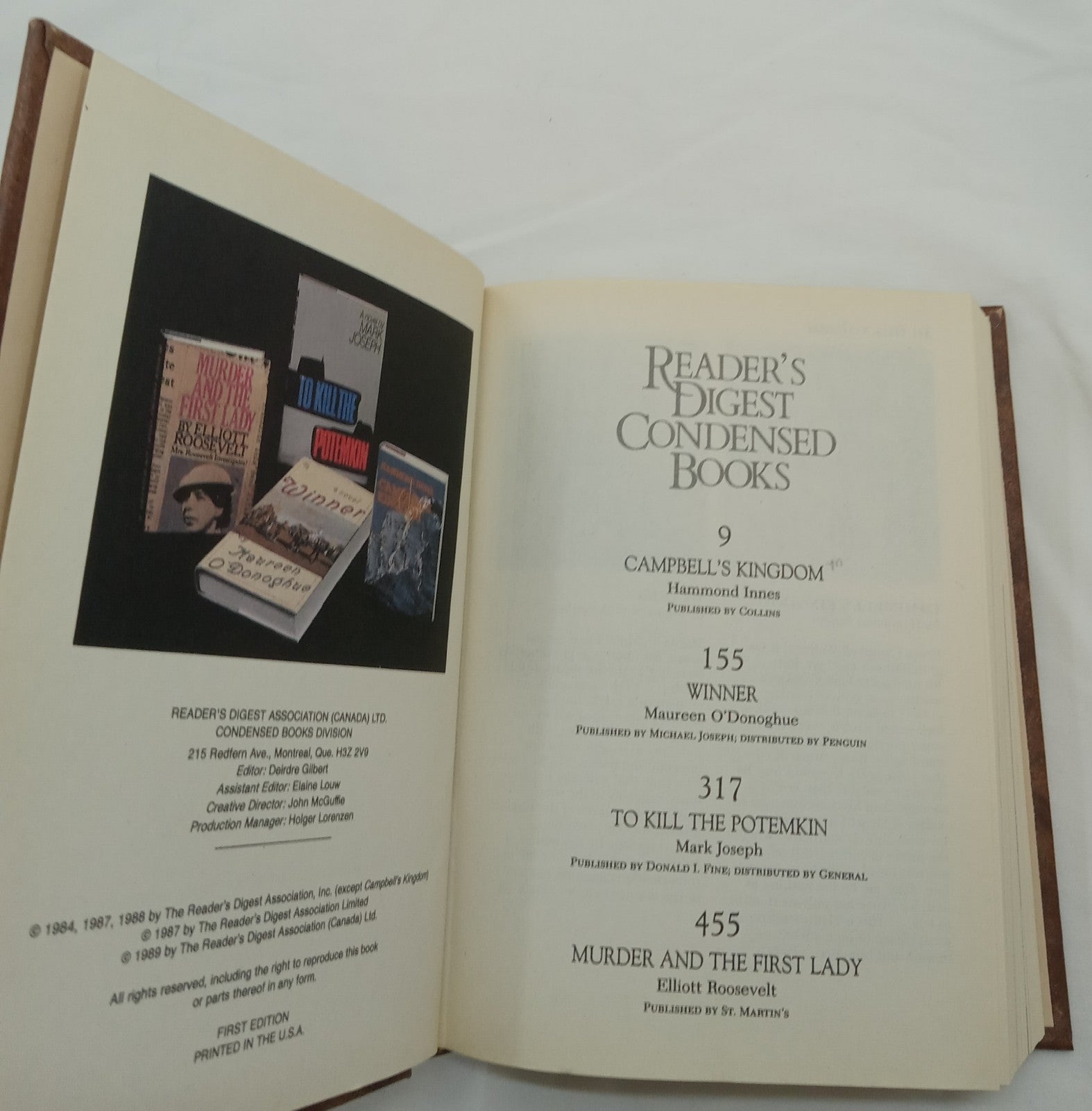 1989 Reader's Digest Condensed 1st Ed HC Leather Gilt Vtg NM Classic