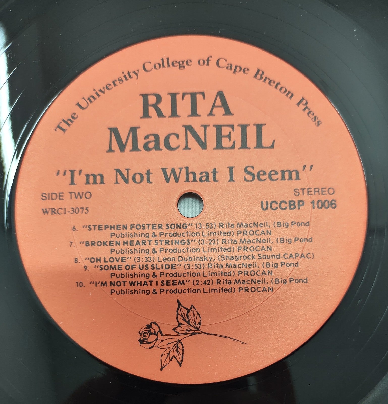 Rita MacNeil – I’m Not What I Seem LP Signed Autographed Vinyl UCCBP-1006 VG