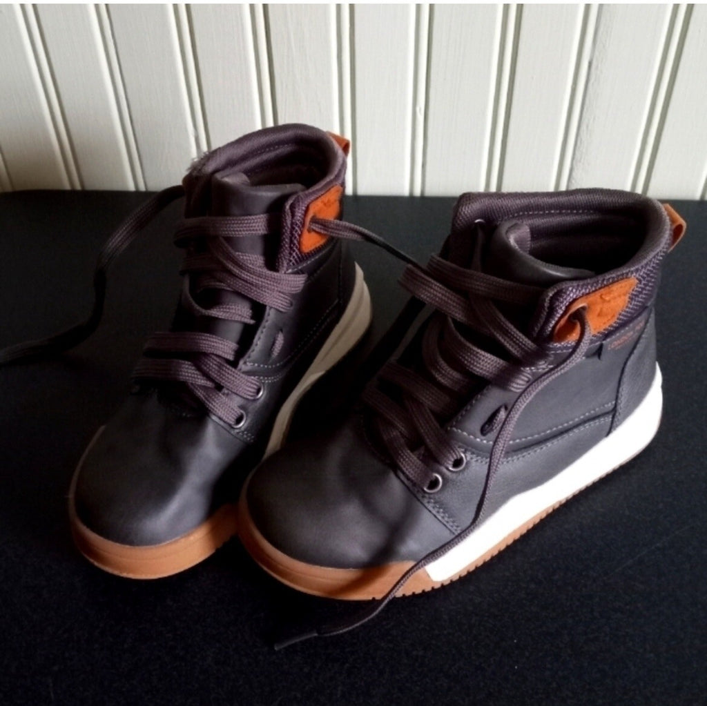 London Fog Boys Sneakers Size 12 Toddler Grey High Tops Durable Comfy