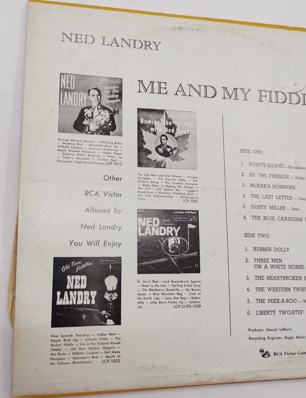 Ned Landry – Me and My Fiddle (1962) Vinyl LP RCA Victor LCP-1054