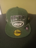 New York Jets Hat New Era 59FIFTY Flat Bill Fitted Cap 7 3/4 NFL Draft Football