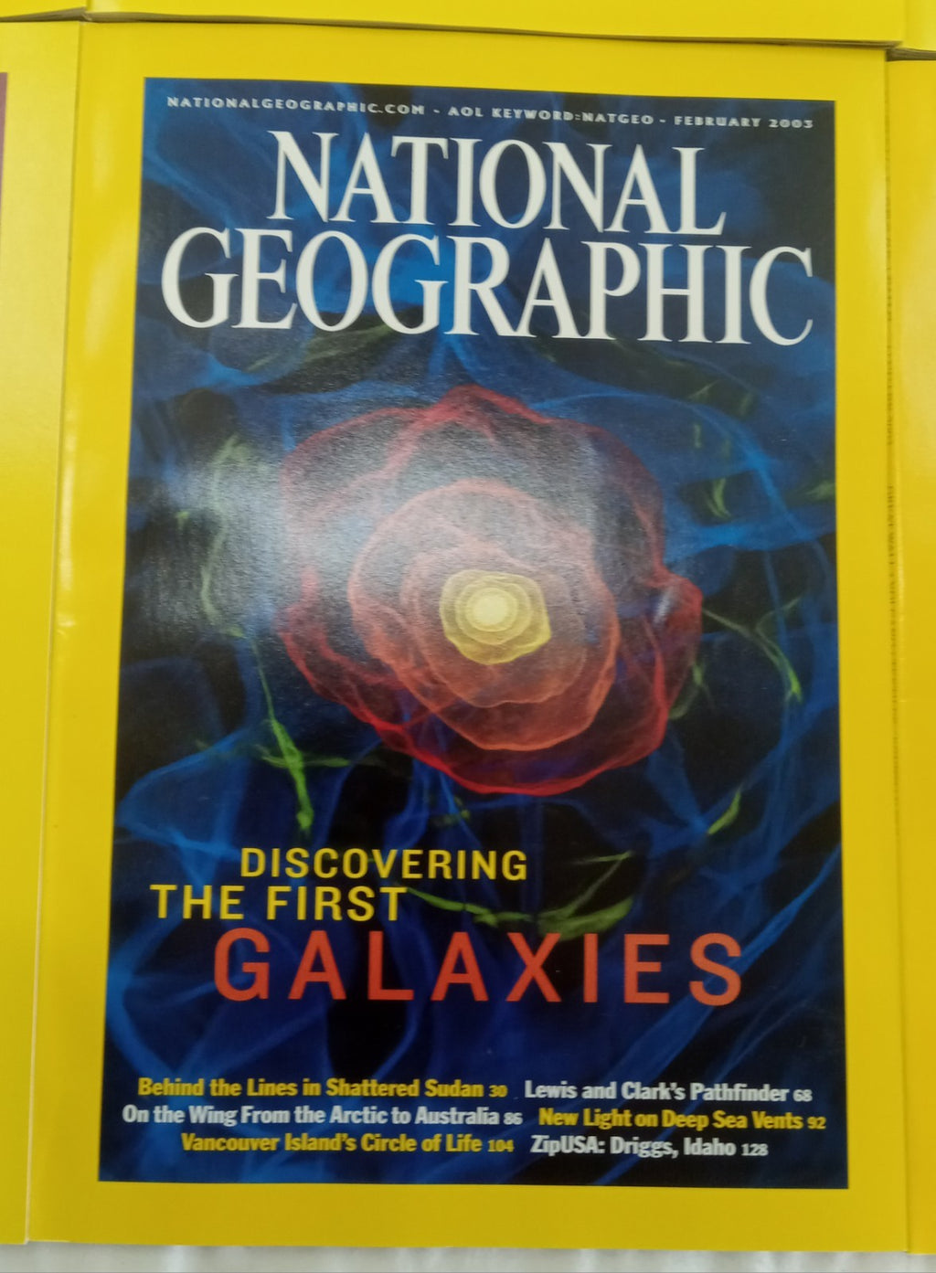 Nat Geo Jan–June 2003 Set | VG+ | 6 Issues in Faux Leather Slipcover