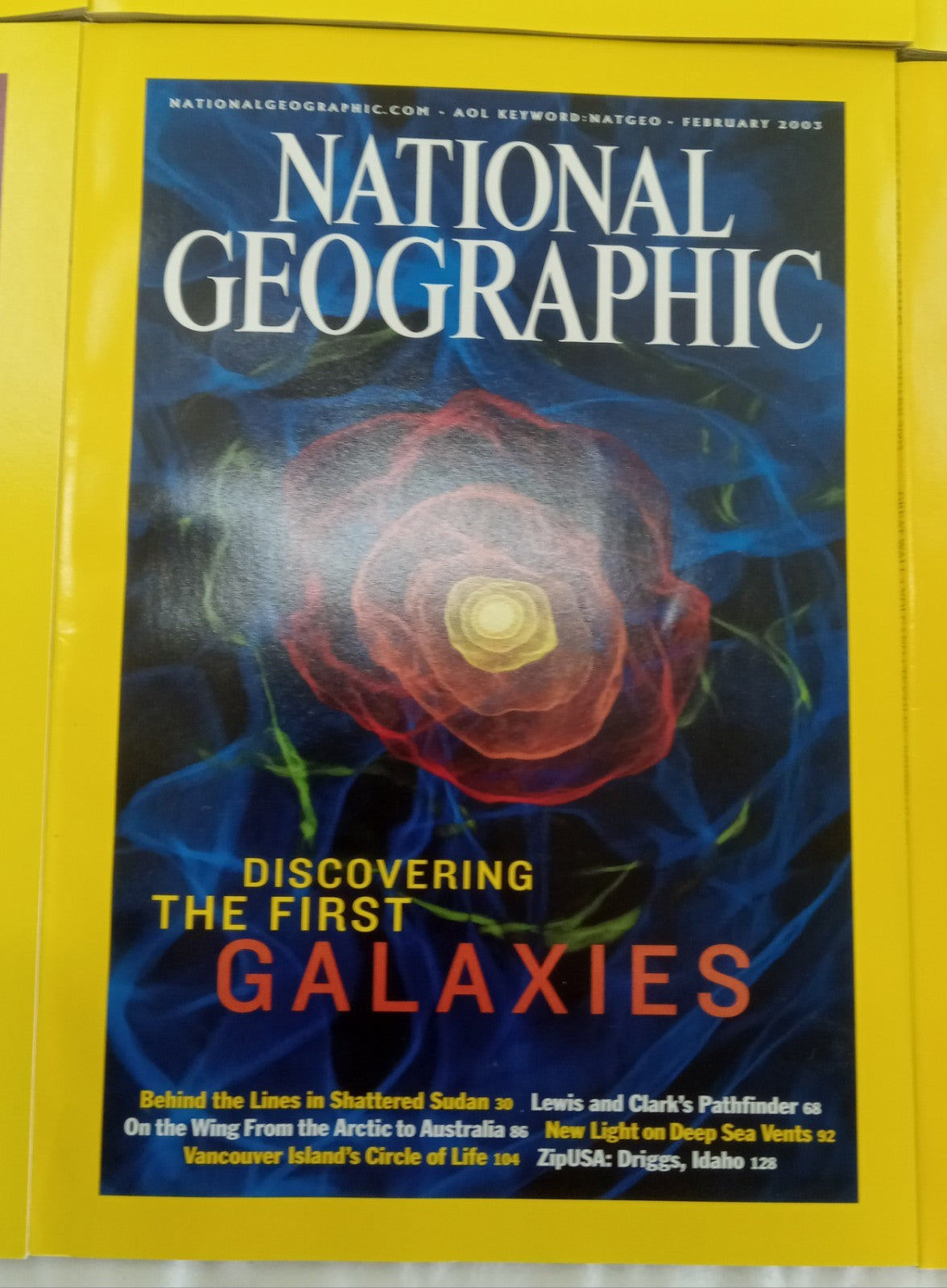 Nat Geo Jan–June 2003 Set | VG+ | 6 Issues in Faux Leather Slipcover