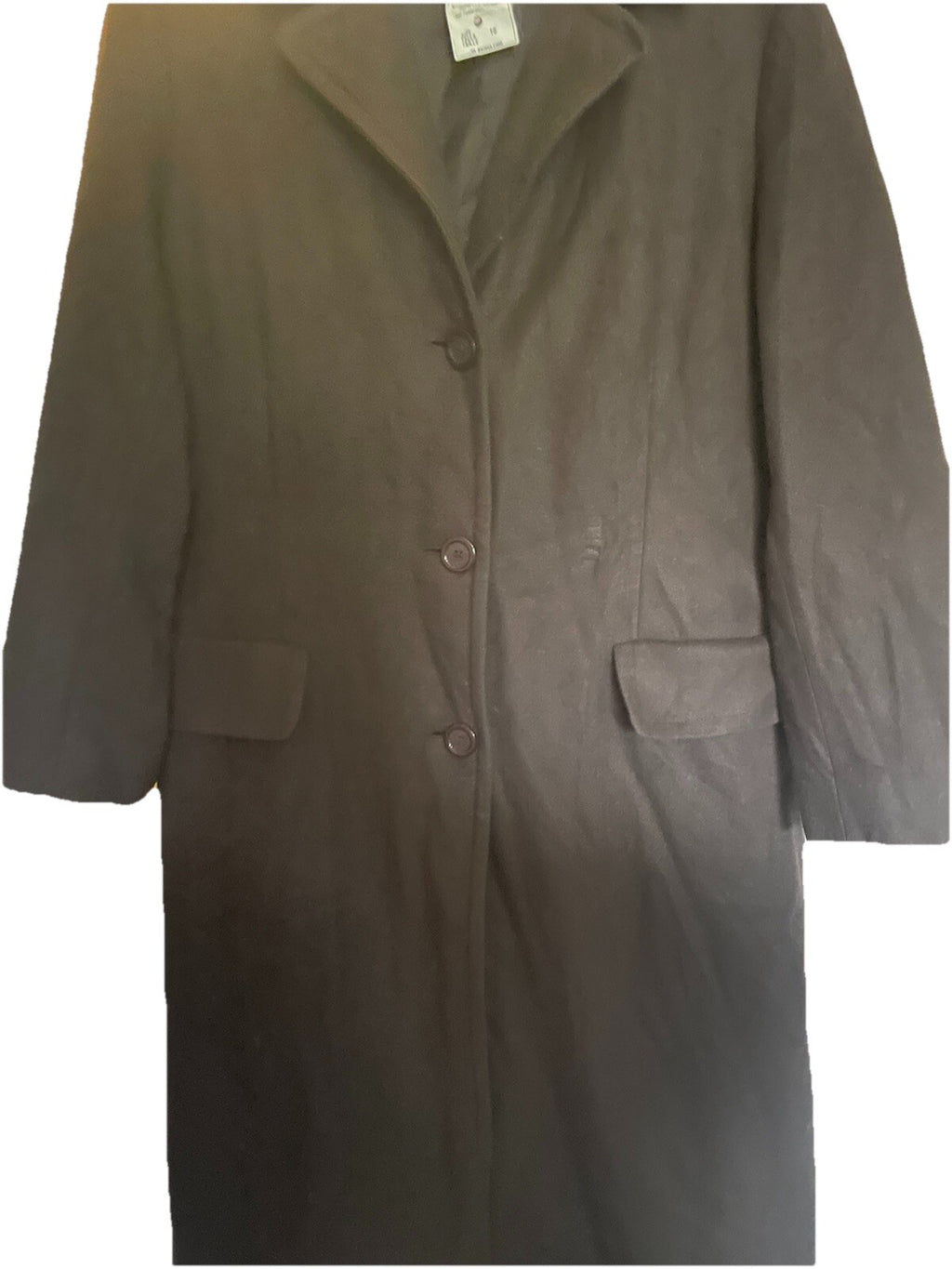 Harve Bénard Brown Wool Winter Peacoat Women's Size Medium Classic Coat