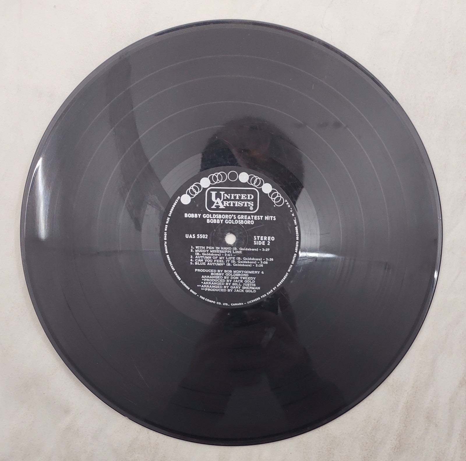 Bobby Goldsboro – Greatest Hits LP United Artists Canada