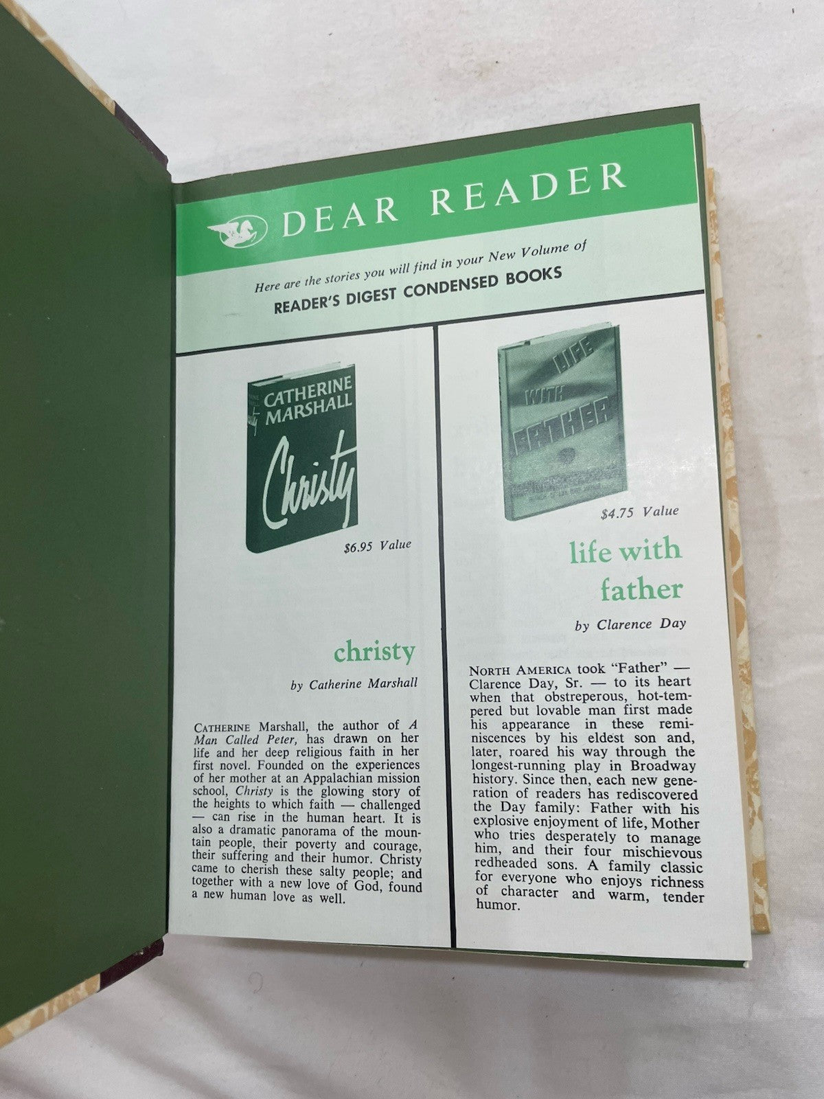 RD Condensed Books 1st Edition  With Slipcover Hardcover 1967 W/ Synopsis Insert