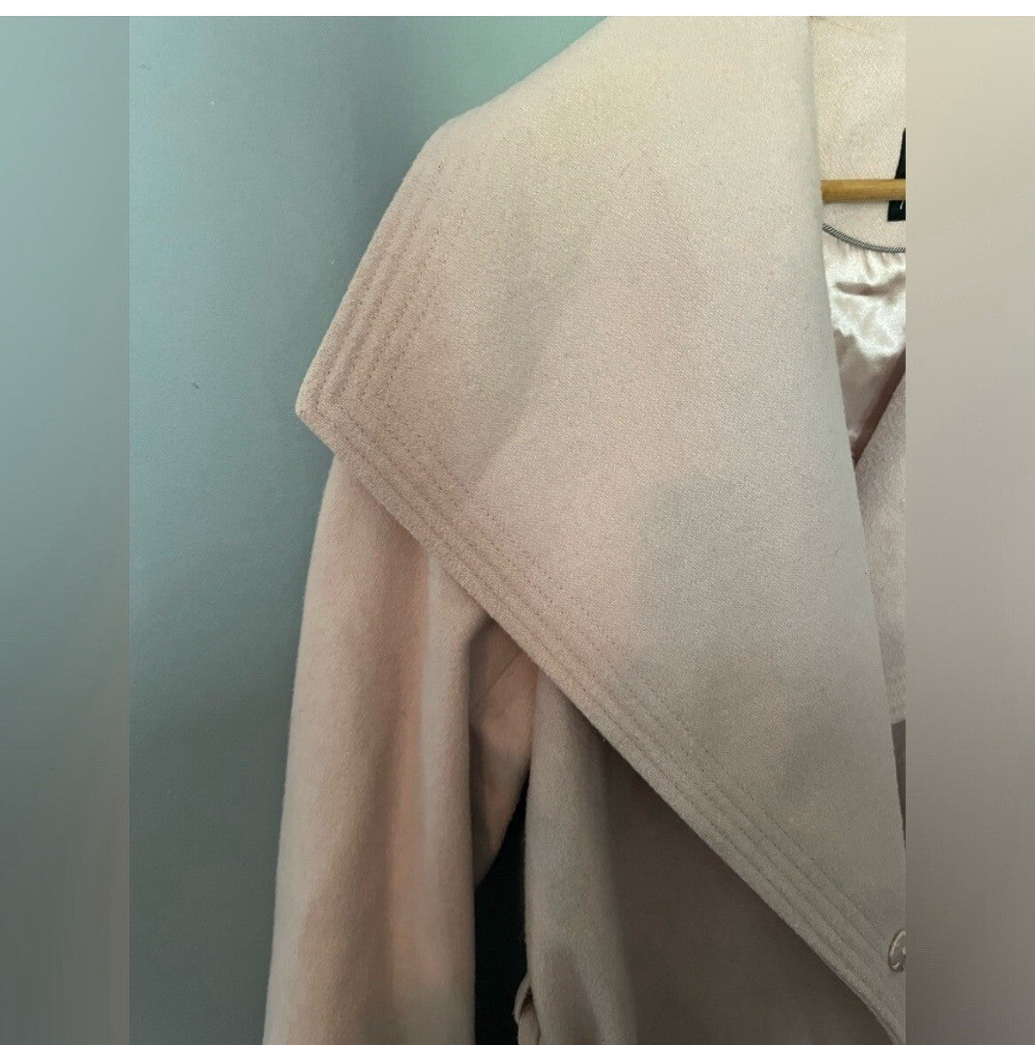 Reitmans Women’s Light Pink Peacoat XXL Double Breasted Wool Blend Winter Jacket