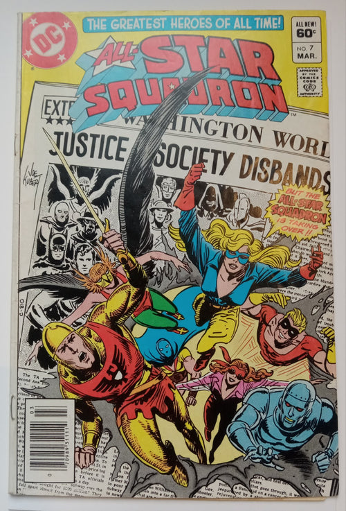 All-Star Squadron #7 (1981) Roy Thomas Comic Book Bagged and Boarded VF+
