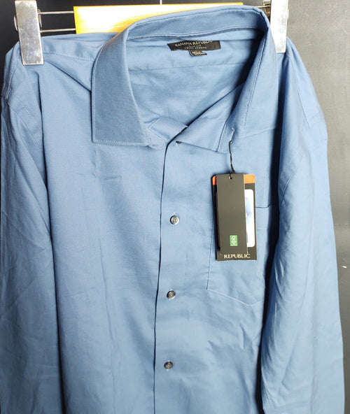 Banana Republic Men’s M Blue Long Sleeve Dress Shirt Slim Fit NWT