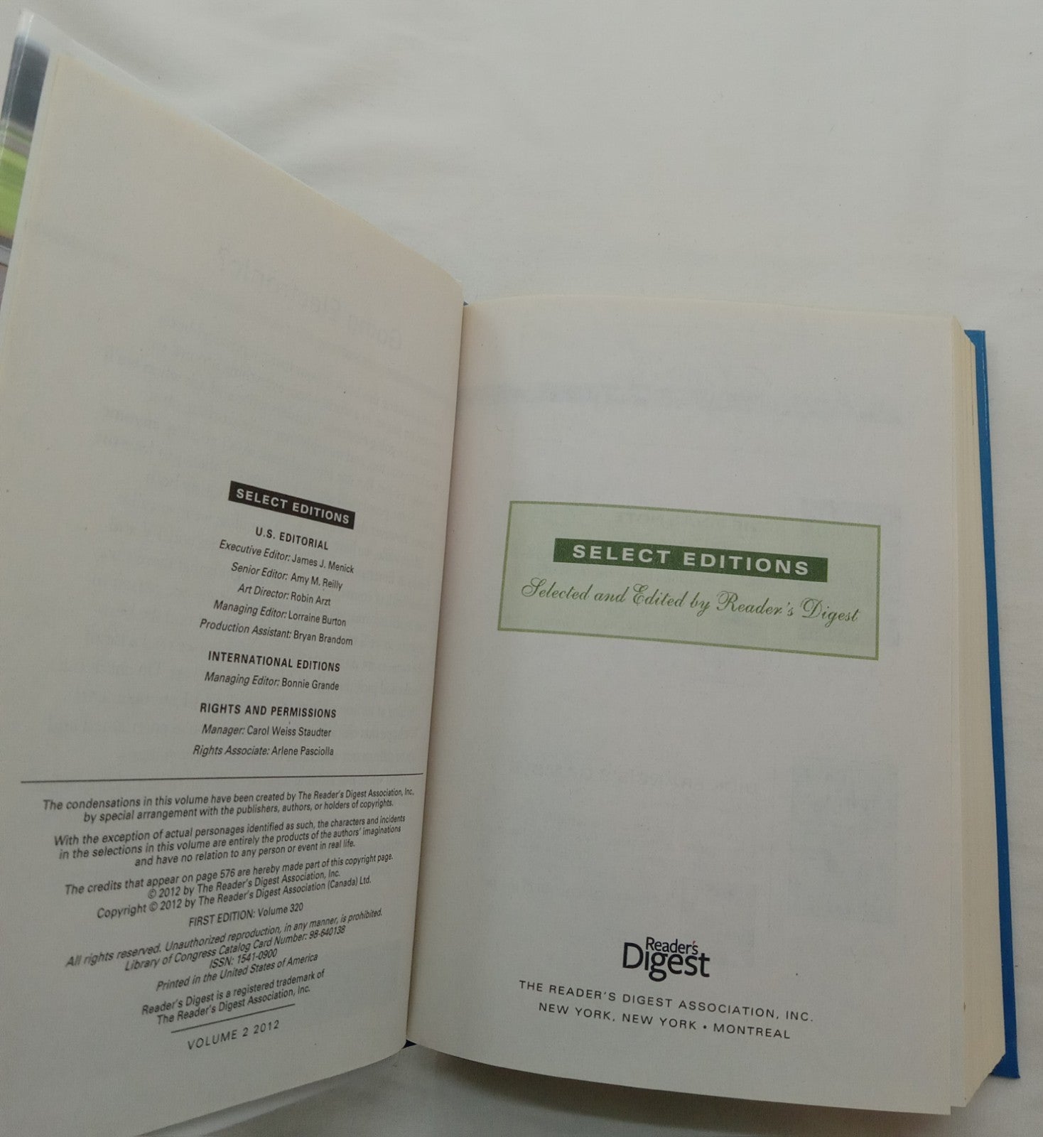 RD Sel Ed HC w/DJ Vol 2 2012 | NM 1st Ed Anthology Bestseller Fiction Drama