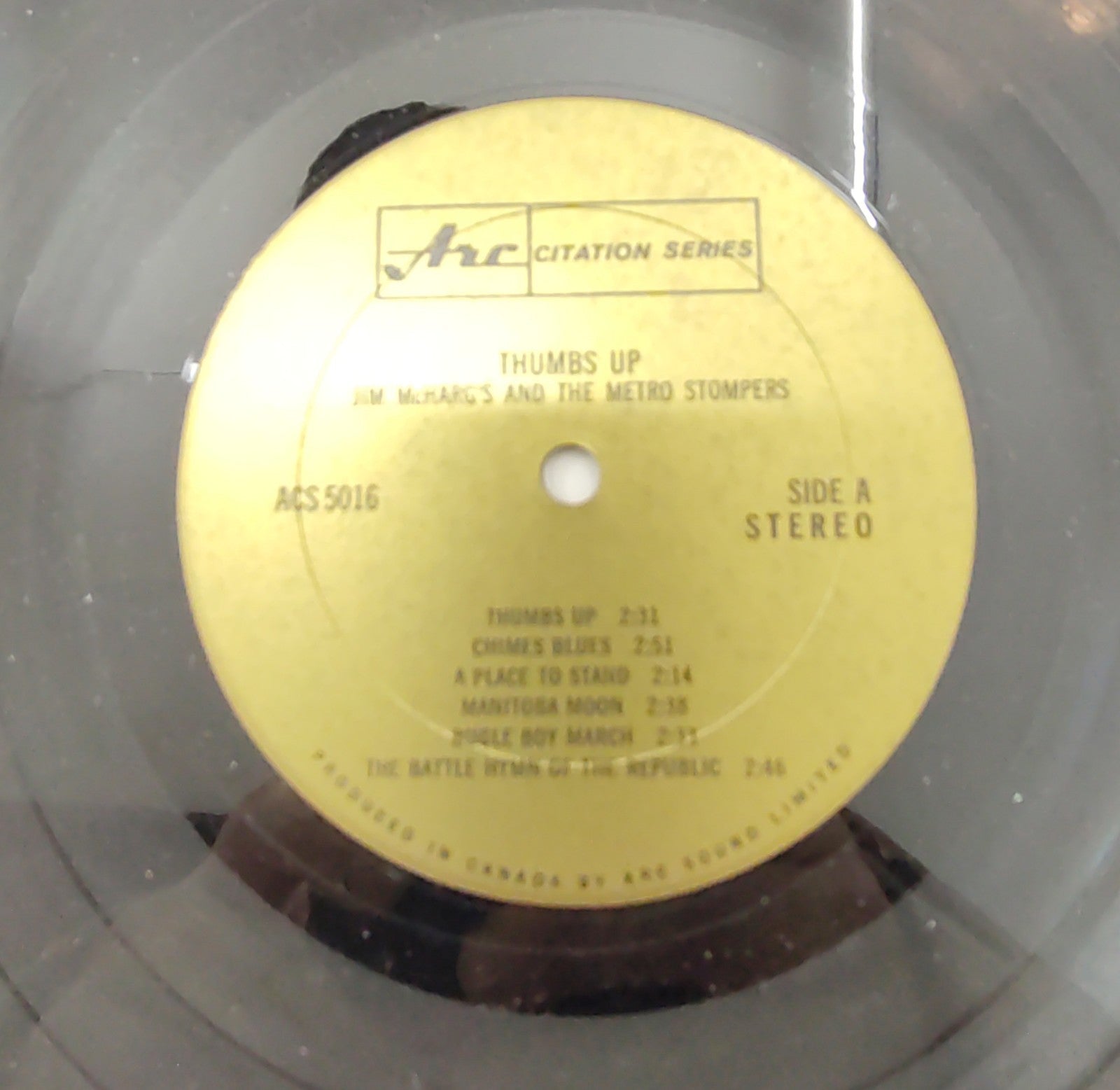 Jim McHarg’s Metro Stompers – Thumbs Up! (1966) Dixieland Jazz Vinyl LP