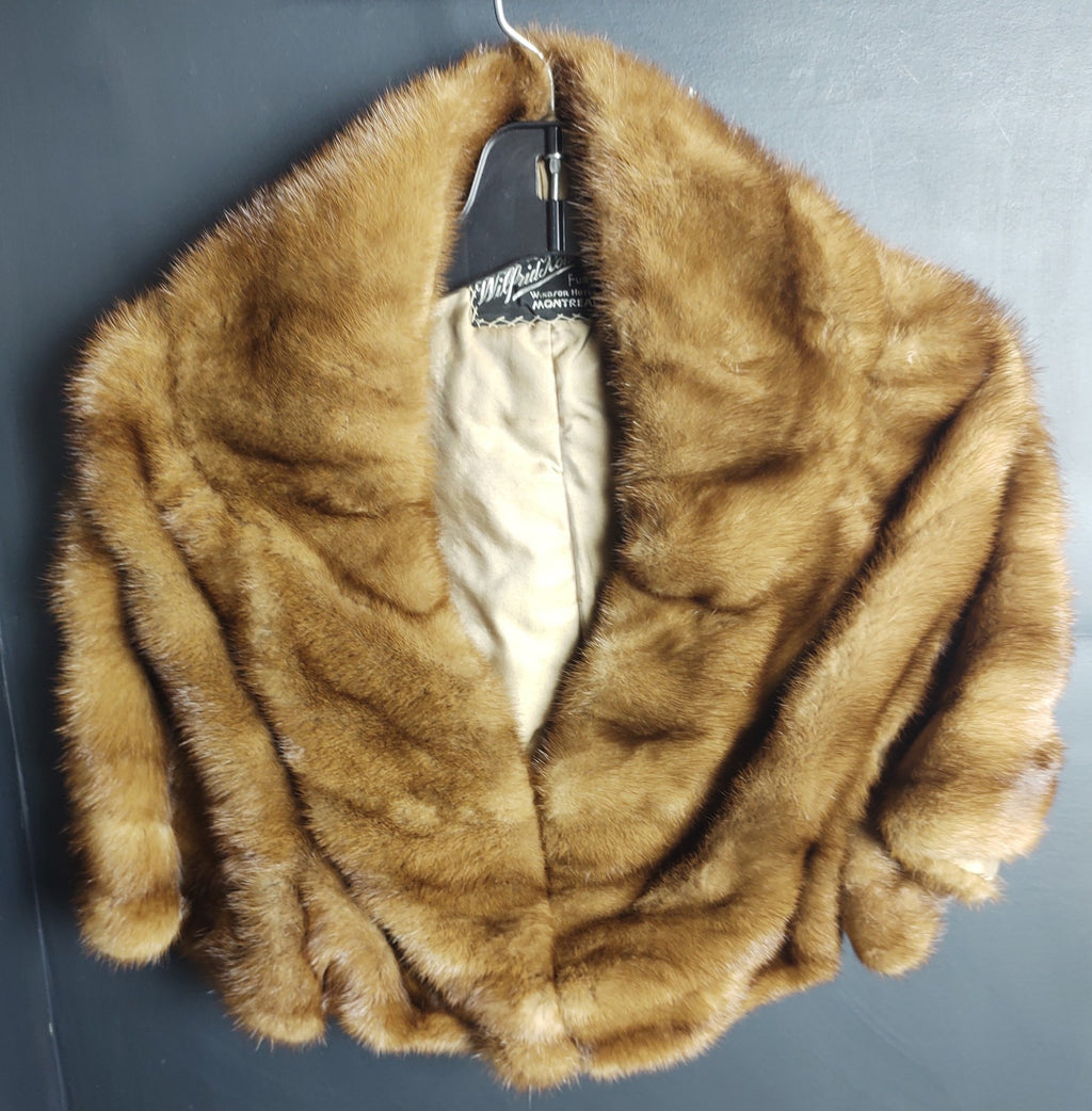 Wilfred Rousseau Montreal Mink Bolero Jacket Vintage Real Fur Cropped Pullover
