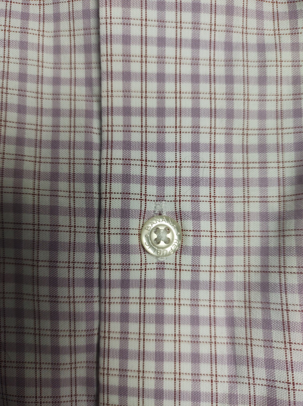 Banana Republic Men’s XXL Light Purple Check Dress Shirt Long Sleeve NWT