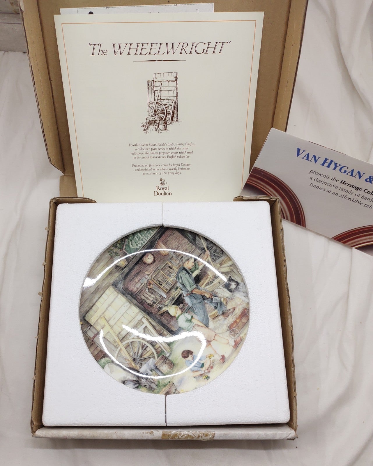 Royal Doulton Old Country Crafts Plate Set of 8 Susan Neale w/ Boxes & COAs