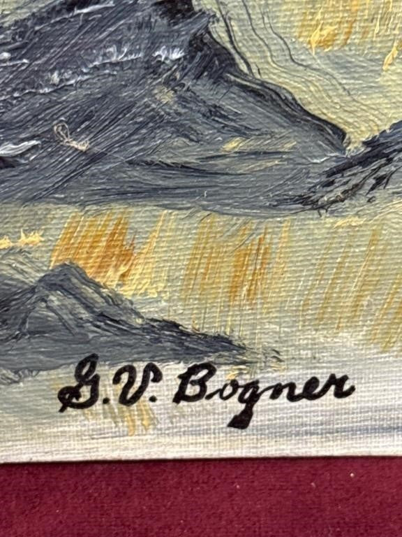 Gladys Bogner Original Oil Painting Lighthouse Coastal Scene PEI Artist