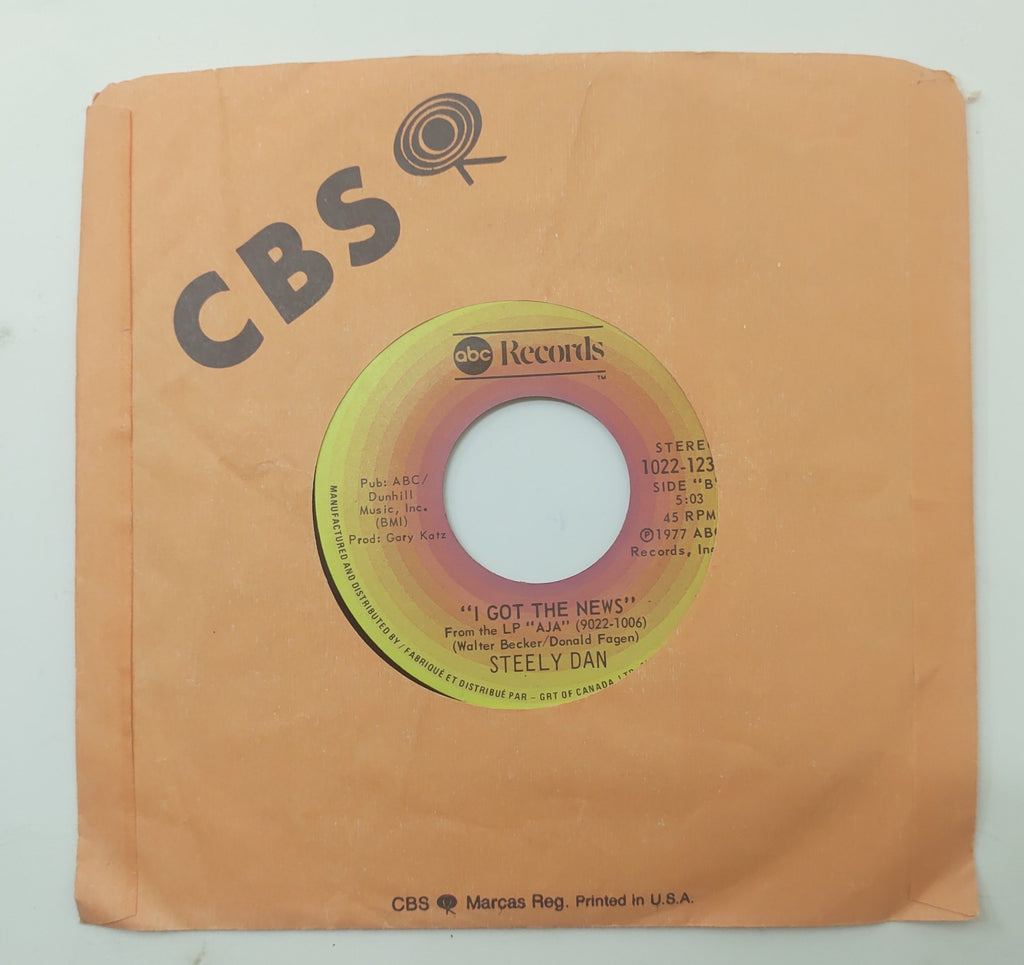 Steely Dan I Got the News / Peg 7" 45 Vinyl Single 1977 ABC 1022-12320