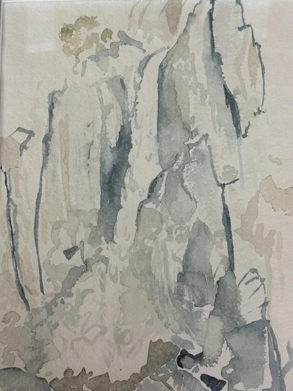 Sally B Hooff Original Watercolor Small Framed PEI Artist Artwork Vintage