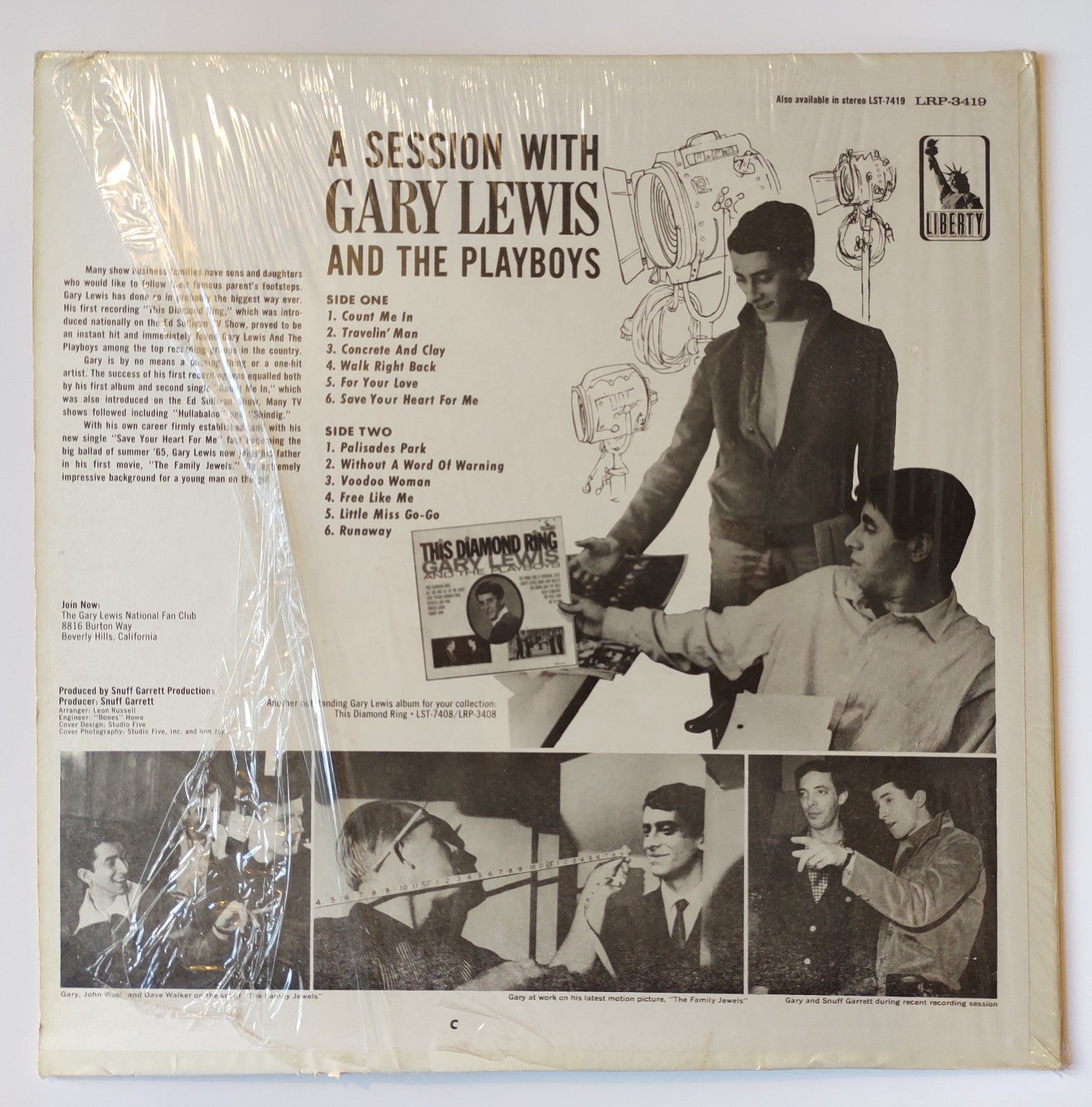Gary Lewis & The Playboys Hits Mono LRP-3419 Count Me In 1965 Vinyl LP