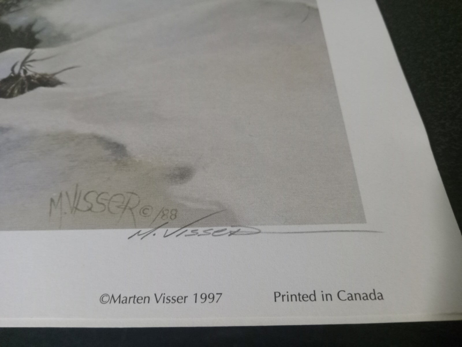 Signed Limited Edition M. Visser Print – Unique Art Piece for Collectors