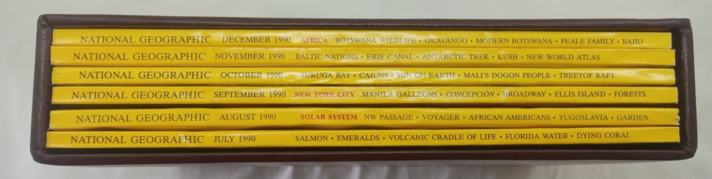Nat Geo Magazines With Slipcover July To December 1990
