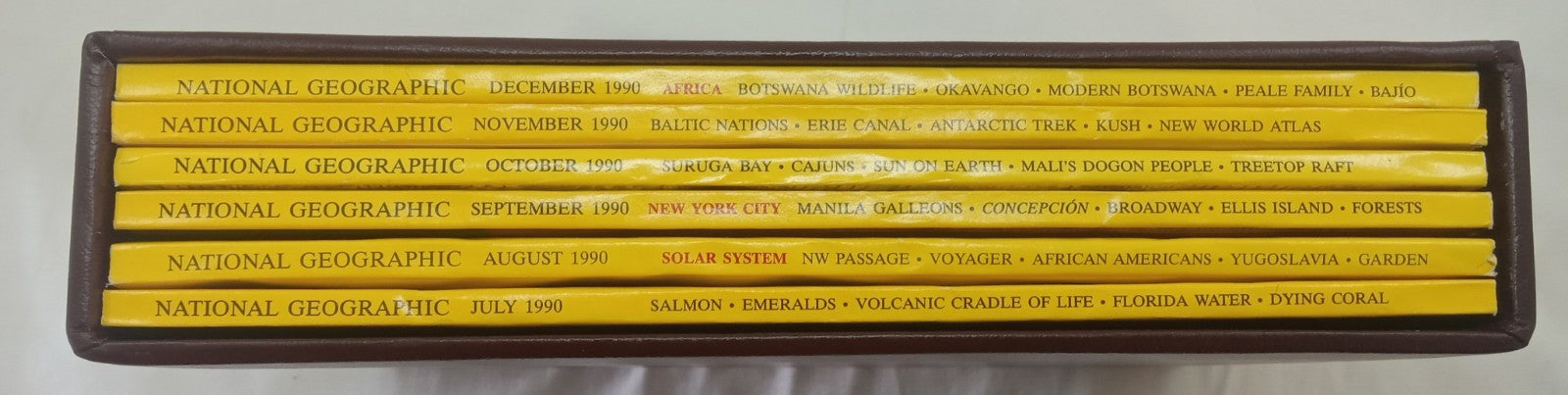 Nat Geo Magazines With Slipcover July To December 1990