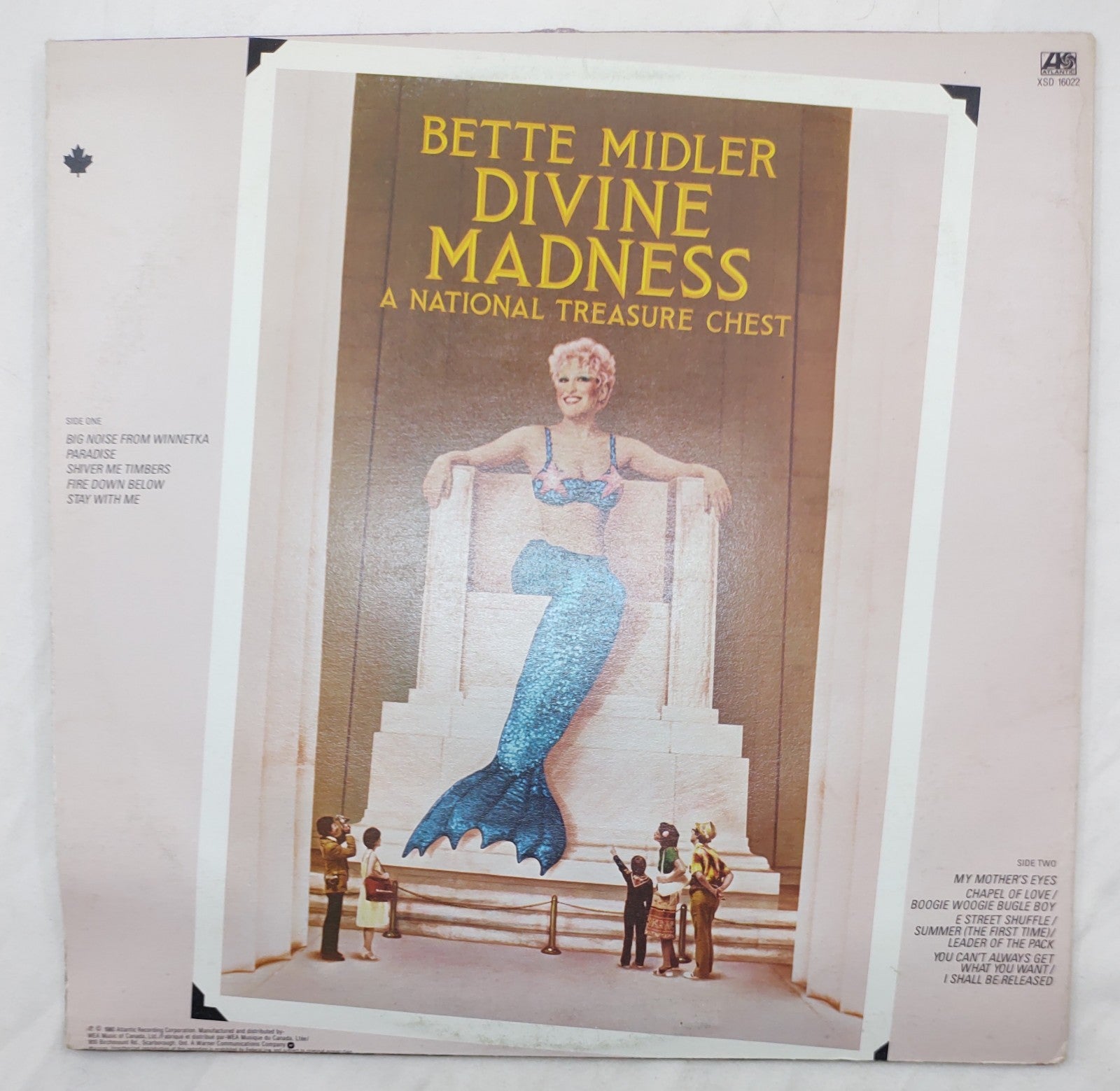 Bette Midler – Divine Madness Original Soundtrack LP Atlantic XSD 16022