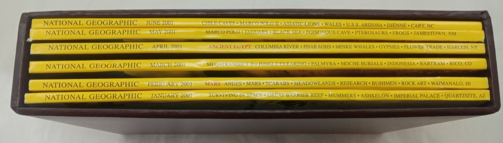 Nat Geo Magazines With Slipcover Jan To June 2001