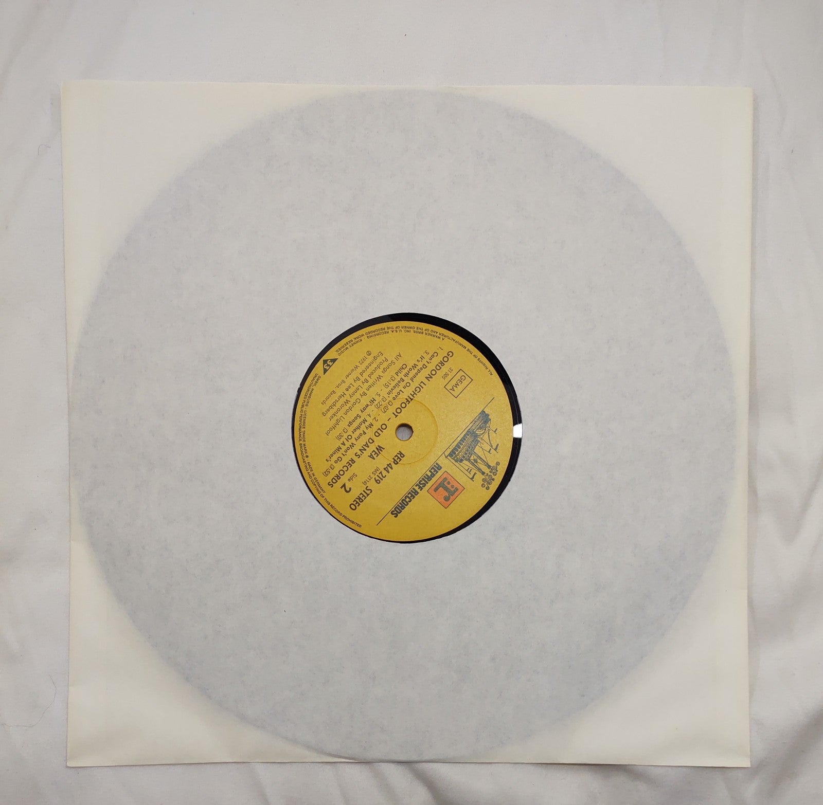 Gordon Lightfoot - Old Dan's Records (1972) Reprise MS 2116 Vinyl LP Album Folk