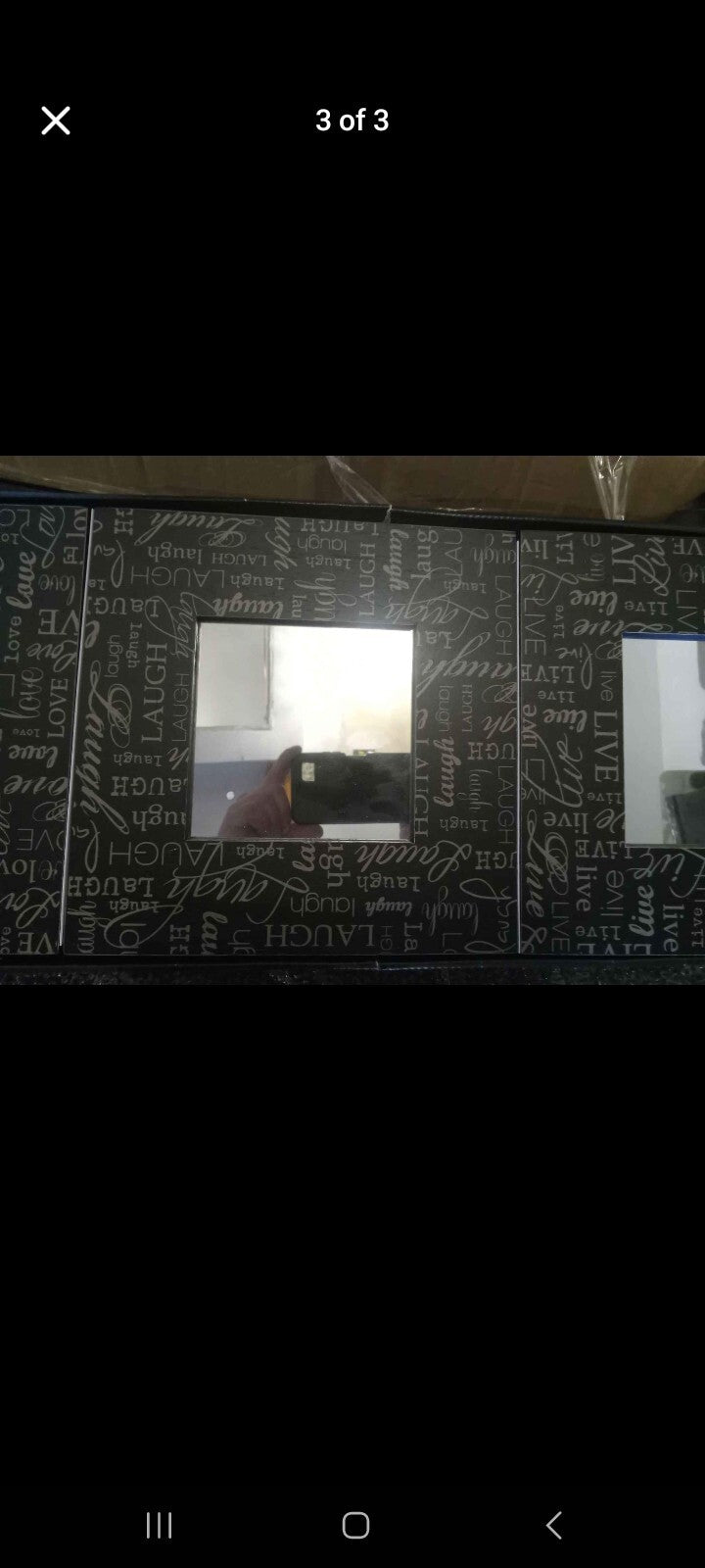 Set of 3 Love Mirror Wall Art – Brand New – Each 11" x 10"