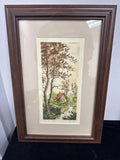 Cottage in the Woods Signed Etching Paris Etching Society “Le Relai”