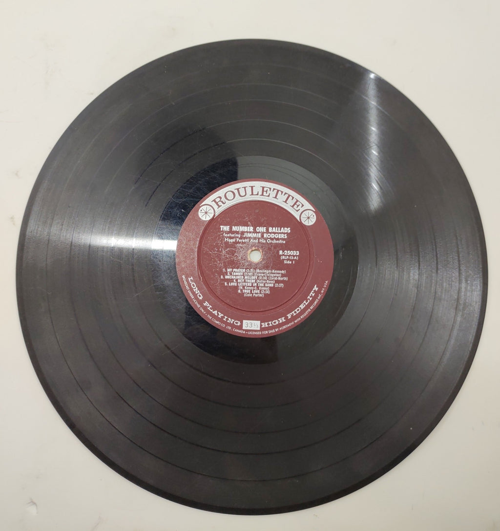 Jimmie Rodgers – The Number One Ballads (1958) Roulette R-25033 Vinyl LP