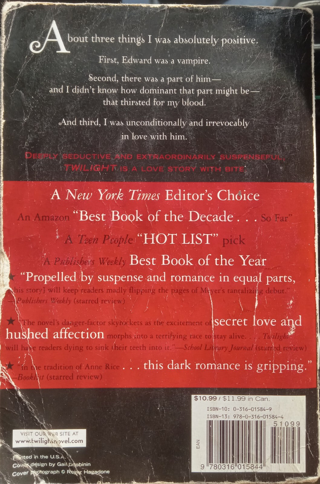 Twilight by Stephenie Meyer – 2005 YA Vampire Romance PB VG+